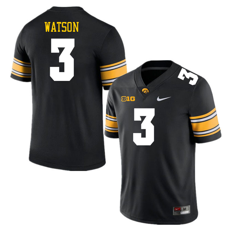 Men #3 Jaylen Watson Iowa Hawkeyes College Football Jerseys Stitched-Black